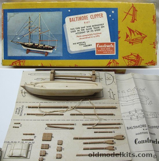 Constructo Baltimore Clipper (late 1800s), R-411 plastic model kit